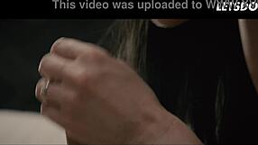 masked babe sloppy blowjob and pussy grind on bed