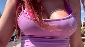 Italian milf Artemisia Love shows juicy tits outdoors