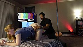 big booty ginger in sundress w pretty feet gets her ass ate then served black cock backshots 1 2