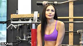 ariana marie sucks monster cock and fucks random guy at gym