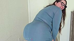 Bbw cowgirl shows lingerie anal plug dirty talk