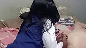 black skinny schoolgirl sucks stepdaddies cock