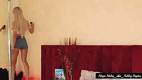 Maya maley strip titty tease with dildo