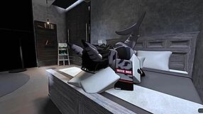fox character interacts with shark in roblox game