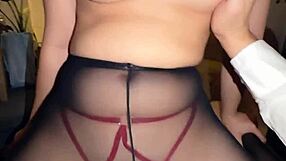 real couple has pov sex after dinner date