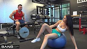 ariana marie sucks monster cock and fucks random guy at gym