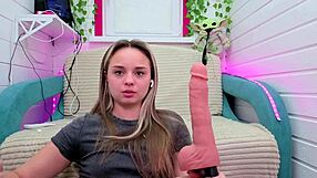 Step sister chats online in sheer outfit