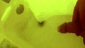 jerking off in the hot shower warm cock balls