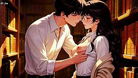 Gap Moe Glasses Beautiful Woman The Private Study Session In The Library Super Temptation Ai Generated