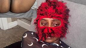 Ebony no moaning challenge eating wet pussy and squirting