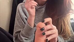 Artemisia Love Smokes And Plays With Dildo