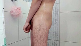 jerking off in the shower