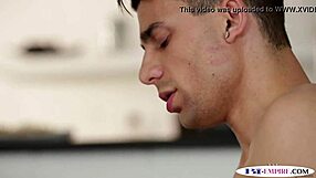 Bisexual stud doggystyled while licking cunt
