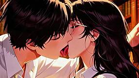 Gap Moe Glasses Beautiful Woman The Private Study Session In The Library Super Temptation Ai Generated