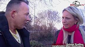 Deutsche Blonde Hausfrau Auf Der Strasse Angesprochen Fur Sex