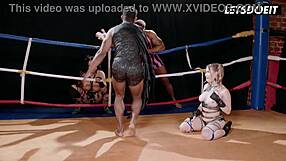 Curvy Blonde Gags On Big Black Cock