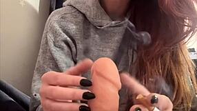 Artemisia Love Smokes And Plays With Dildo
