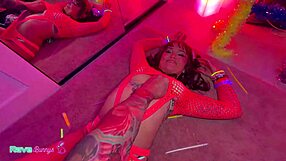 pink mesh uv ink and a vibrator bunny fae soaks brians neon den
