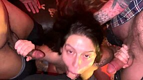 Hairy Pussy Squirts During Halloween Encounter