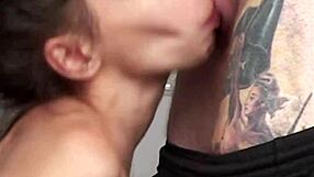 candie cross drops to her knees eyes locked on my hard bulge