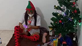 im having fun with christmas presents and erotic toys
