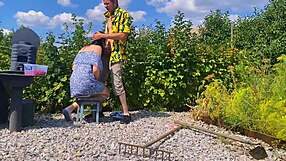 rough outdoor fuck in the garden while picking berries