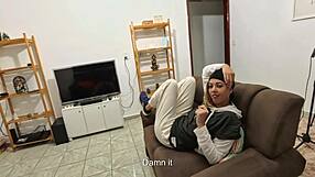 lesbian neighbor touches my cock