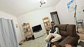 lesbian neighbor touches my cock