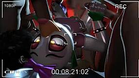 robots compilation with banging creampie and group action