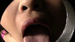 Cute asian teen tricked at gloryhole for oral
