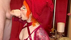 cosplay nerd gives sloppy head