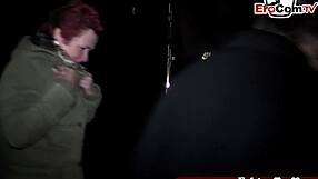 Will grandpa fuck this ugly redhead housewife publicly?