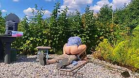 rough outdoor fuck in the garden while picking berries