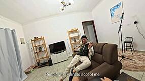 lesbian neighbor touches my cock