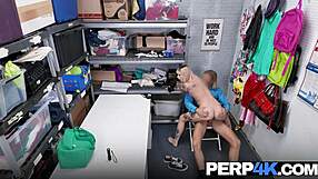 officer strips masked thief hannah and fucks her