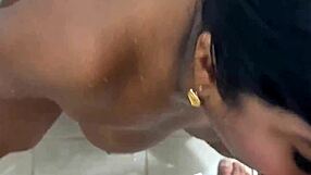 Horny stepfather with huge cock fucks big ass stepdaughter in shower