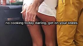 no cooking today get on knees and suck