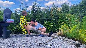 rough outdoor fuck in the garden while picking berries