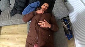 preview milfycalla a lot of pee golden shower farting and cum on my new downjackets today i bought 4 down jacke