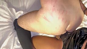 Brazilian Slut Rides Slave Ass With Big Black Cock