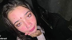 Latina Nicky Valente Gets Two Gloryhole Cocks