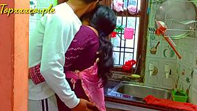 Indian hot maid gets fucked hard in the kitchen by husband