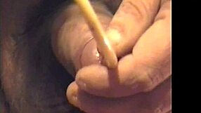 masked bisexual inserts milk in his cock squirts it back out in a glass then drinks the lot