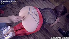Extreme anal bottle insertion