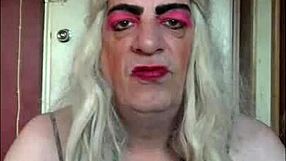 Bisexual crossdresser begs for real mans penis in video