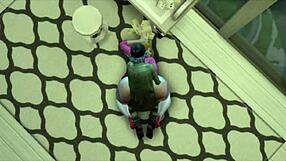 Big ass blonde wife gets fucked by black janitor