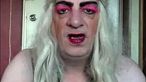 Bisexual crossdresser begs for real mans penis in video