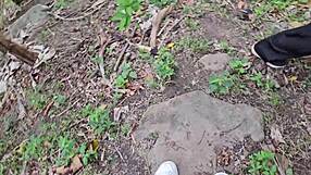 I felt so excited sneaking outside with my idiot step-cousin to get him off