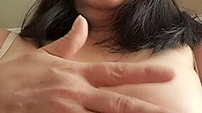 Excited mature milf touching herself