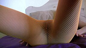Blonde teen 18+ uses huge glass dildo